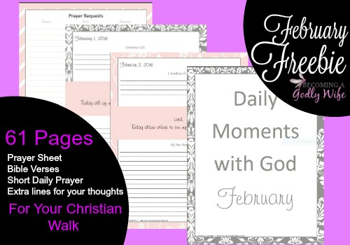 Daily Moments with God February Freebie
