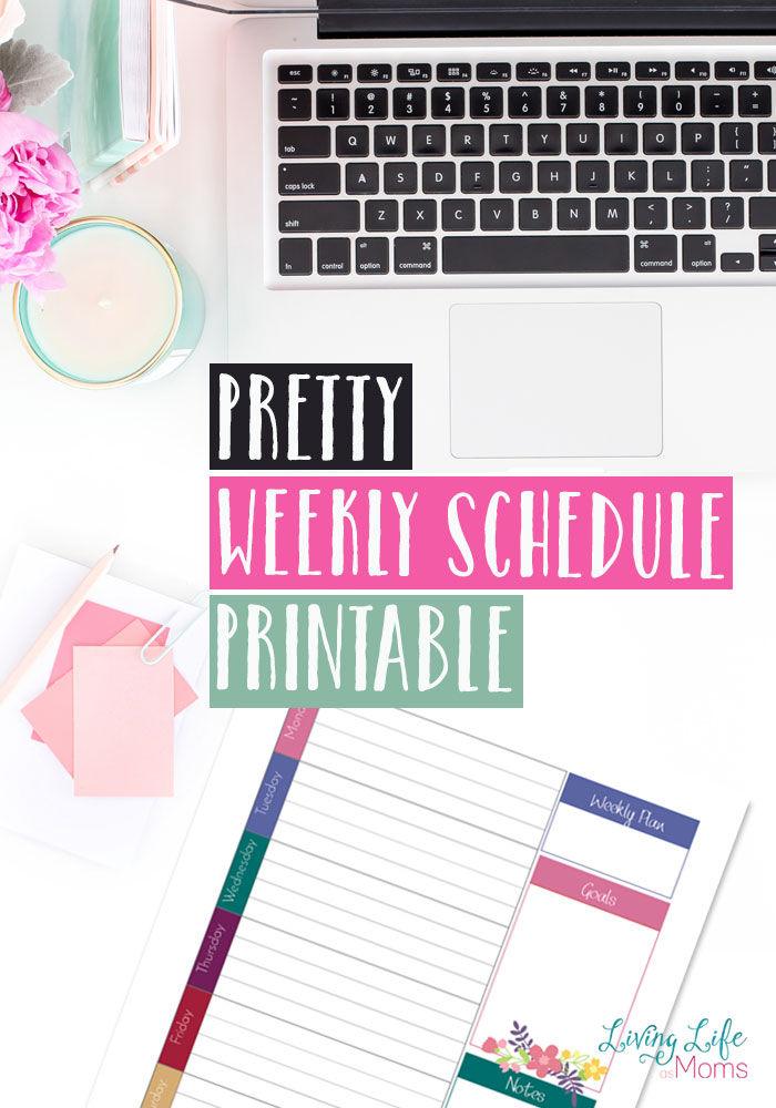 Pretty Weekly Schedule Printable
